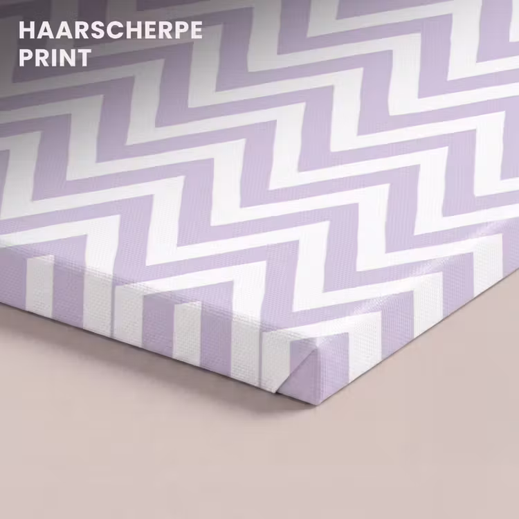Canvas schilderij - Lila - Geometrisch - Chevron - Zigzag - Patroon — 4