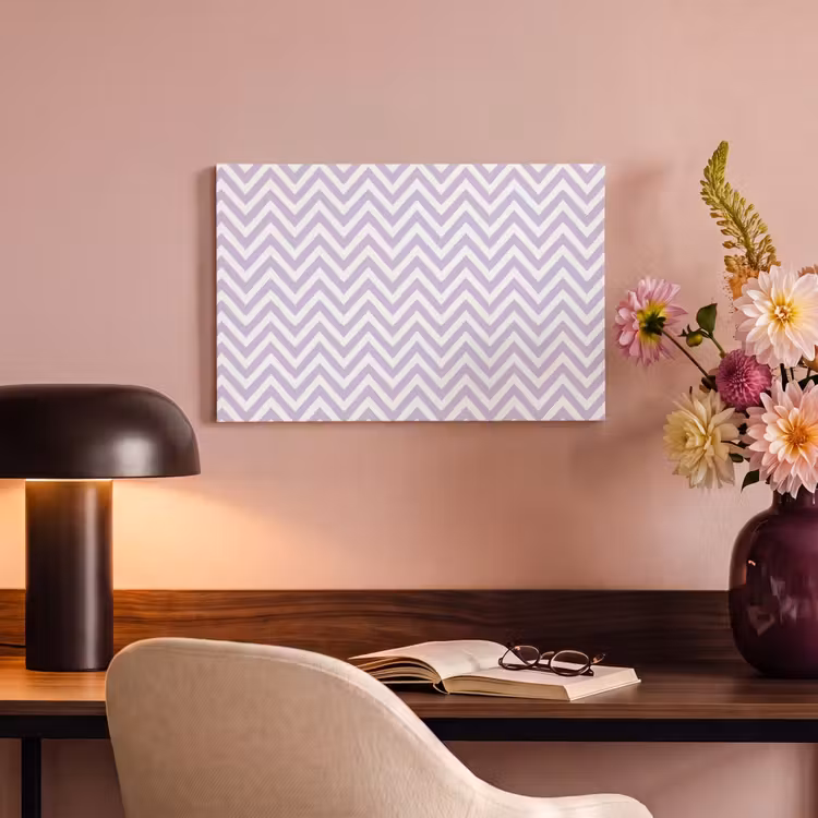 Canvas schilderij - Lila - Geometrisch - Chevron - Zigzag - Patroon — 5