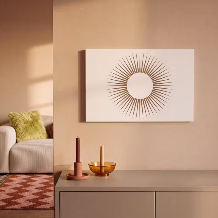 Canvas schilderij - Abstract - Zon - Symbool - Modern - Beige — 1