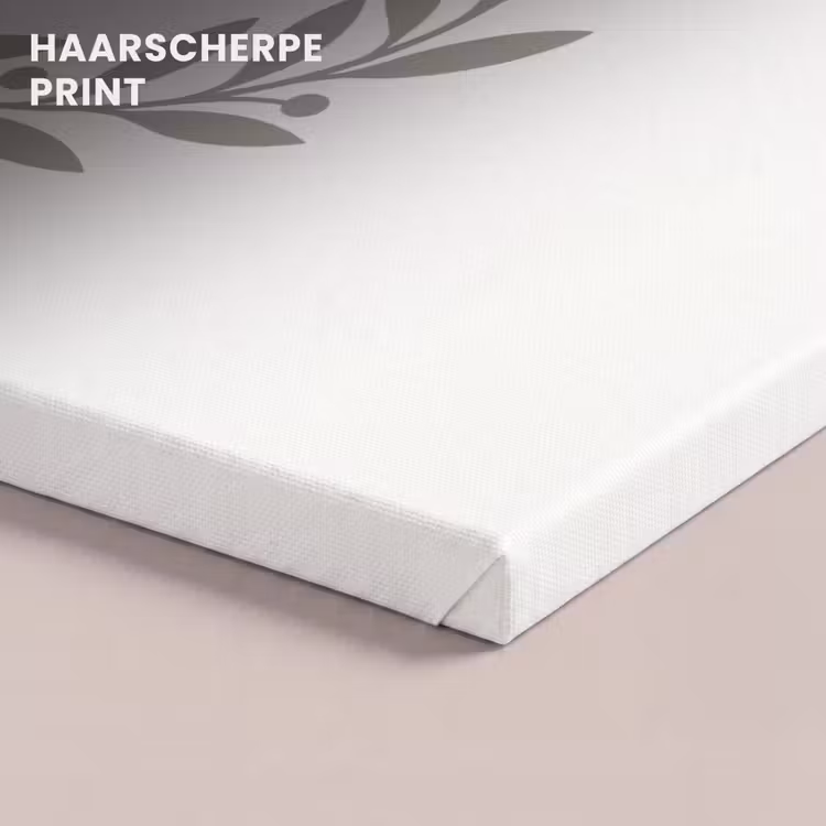 Canvas schilderij - Krans - Bladeren - Natuur - Minimalistisch - Grijs — 4