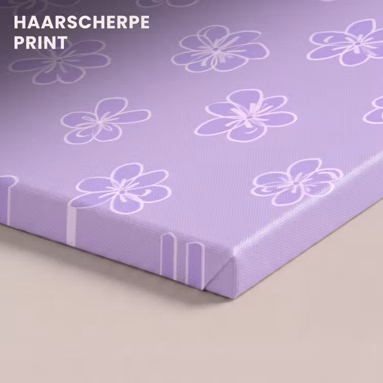 Canvas schilderij - Lila - Botanisch - Bloemen - Handgetekend - Patroon — 4