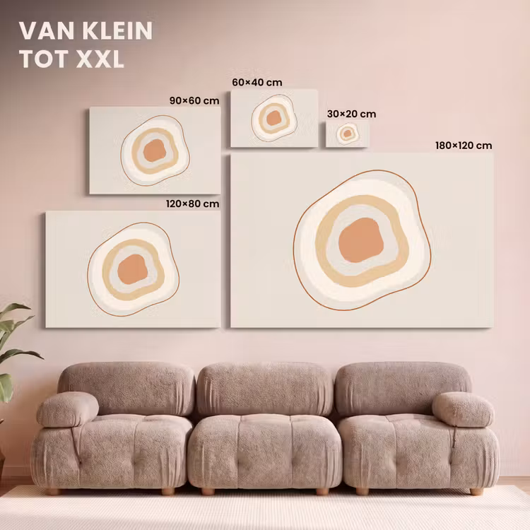 Canvas schilderij - Abstract - Organisch - Modern - Beige - Kunst — 7