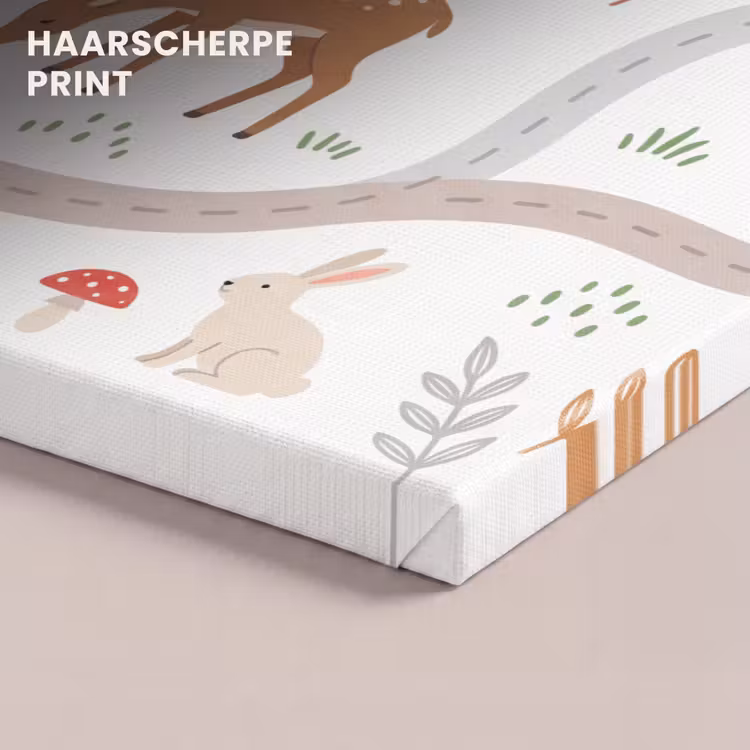 Canvas schilderij - Dieren - Bos - Illustratie — 4