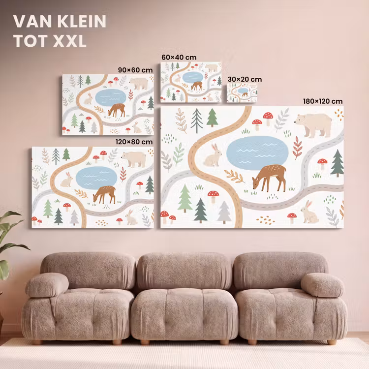 Canvas schilderij - Dieren - Bos - Illustratie — 7