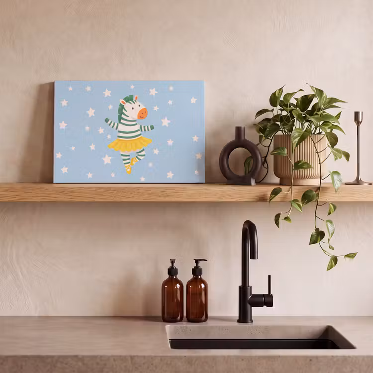 Canvas schilderij - Dieren - Dans - Illustratie - Kinderkamer - Sterren — 3