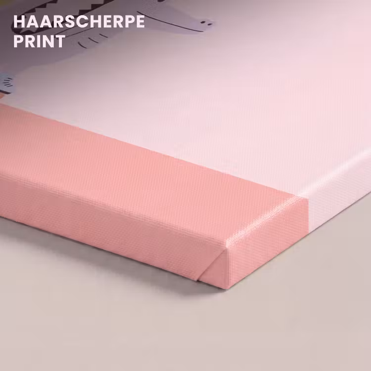 Canvas schilderij - Dieren - Skaten - Illustratie - Speels - Roze — 4