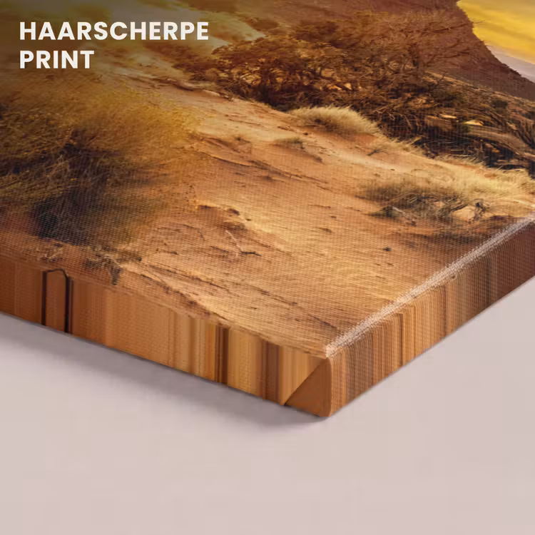 Canvas schilderij - Zonsondergang - Rots - Landschap - Horizon — 5