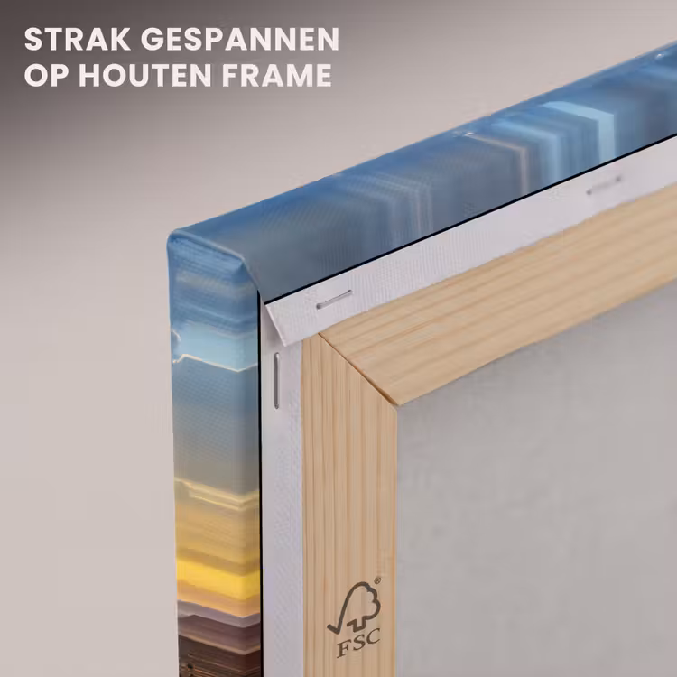 Canvas schilderij - Zonsondergang - Rots - Landschap - Horizon — 7