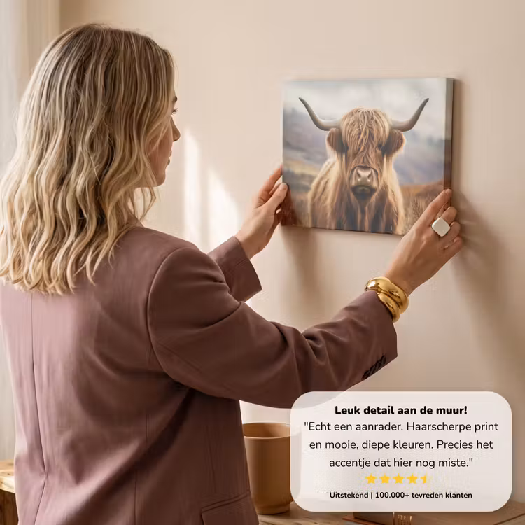 Canvas schilderij - Schotse hooglander - Landschap - Dier — 3