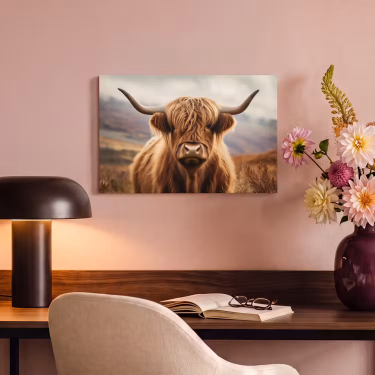 Canvas schilderij - Schotse hooglander - Landschap - Dier — 6