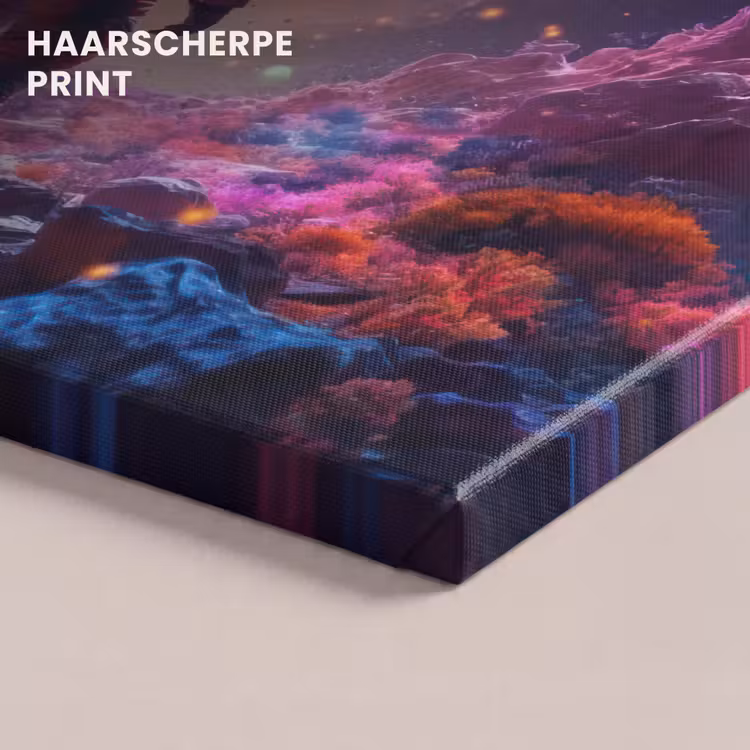 Canvas schilderij - Ruimte - Astronaut - Neon - Sterren — 5