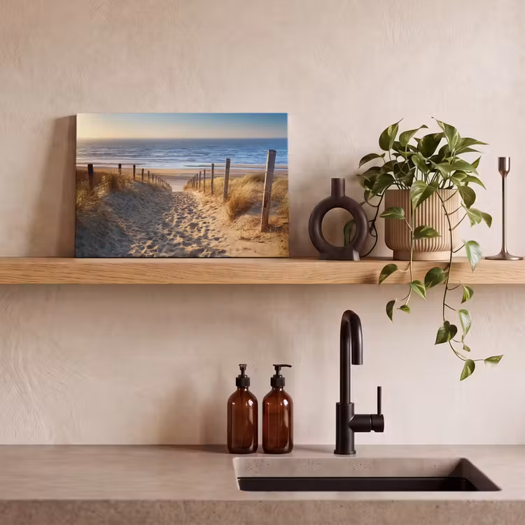 Canvas schilderij - Strand - Zee - Nederland - Duinen - Zon — 4