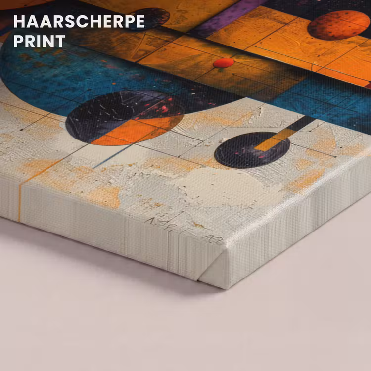Canvas schilderij - Vintage - Moderne kunst - Oranje - Geometrische vormen — 5