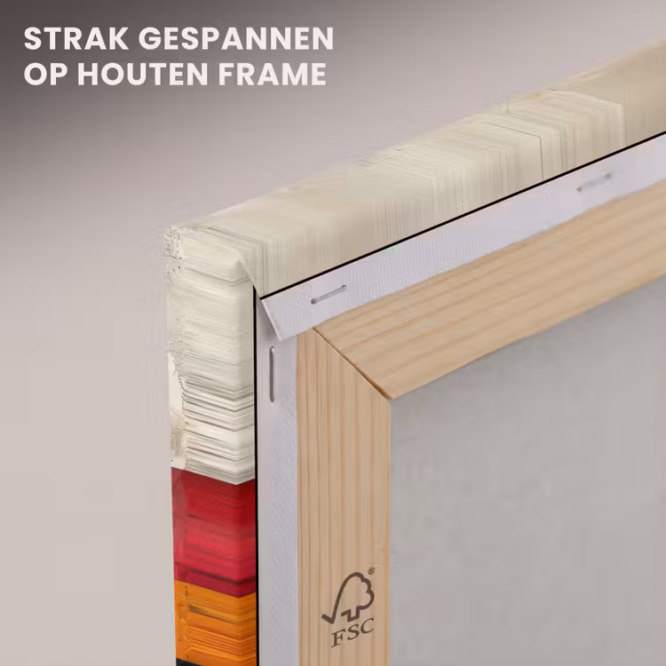 Canvas schilderij - Vintage - Moderne kunst - Oranje - Geometrische vormen — 7