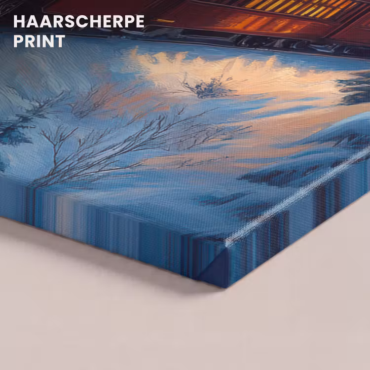 Canvas schilderij - Trein - Kerst - Sneeuw - Kersttrein — 5