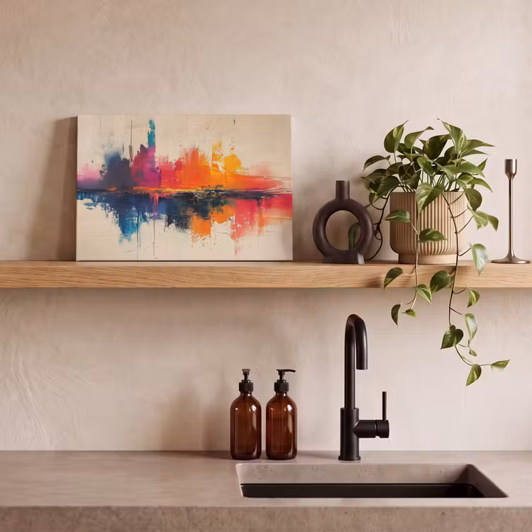 Canvas schilderij - Watercolor - Kunst - Modern — 4