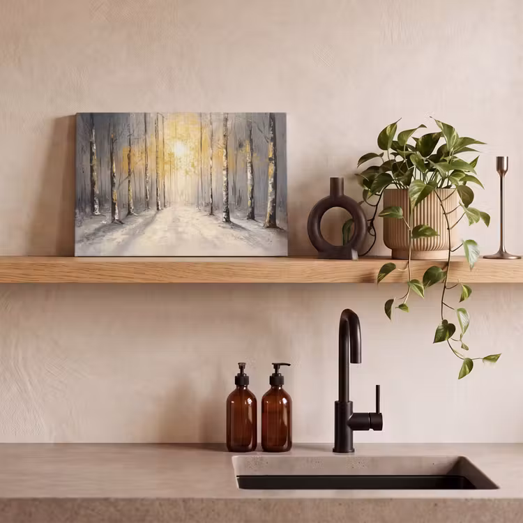 Canvas schilderij - Winter - Abstract - Sneeuw - Natuur - Zon — 4