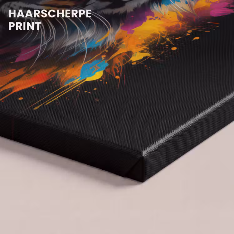 Canvas schilderij - Tijger - Graffiti - Dieren - Zwart — 5