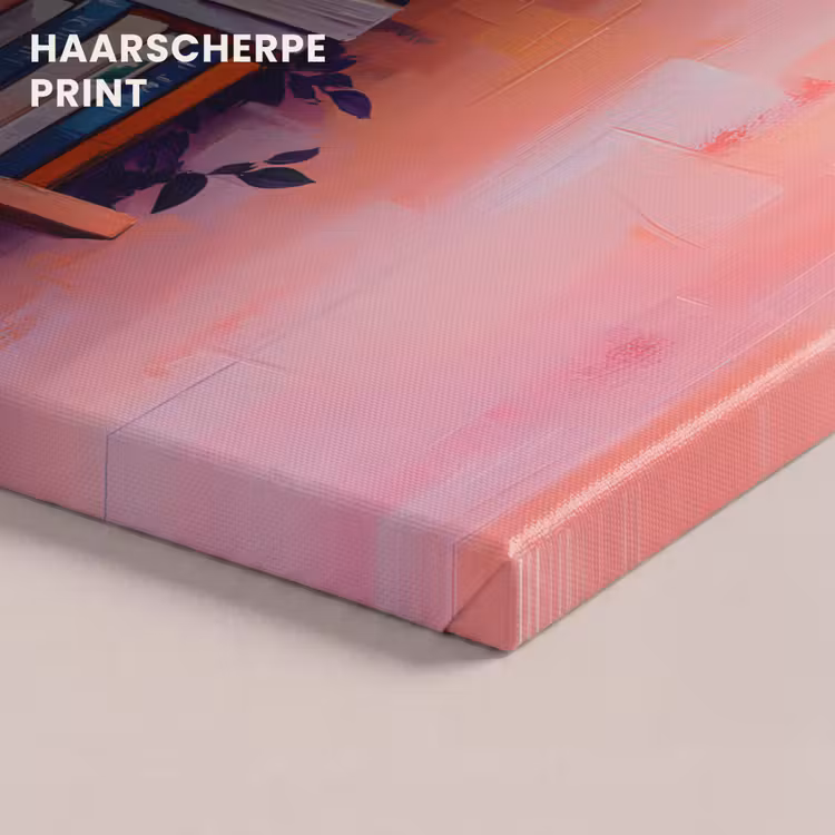 Canvas schilderij - Planken - Boeken - Bladeren — 5