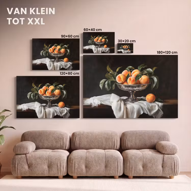 Canvas schilderij - Stilleven - Perziken - Vintage — 8