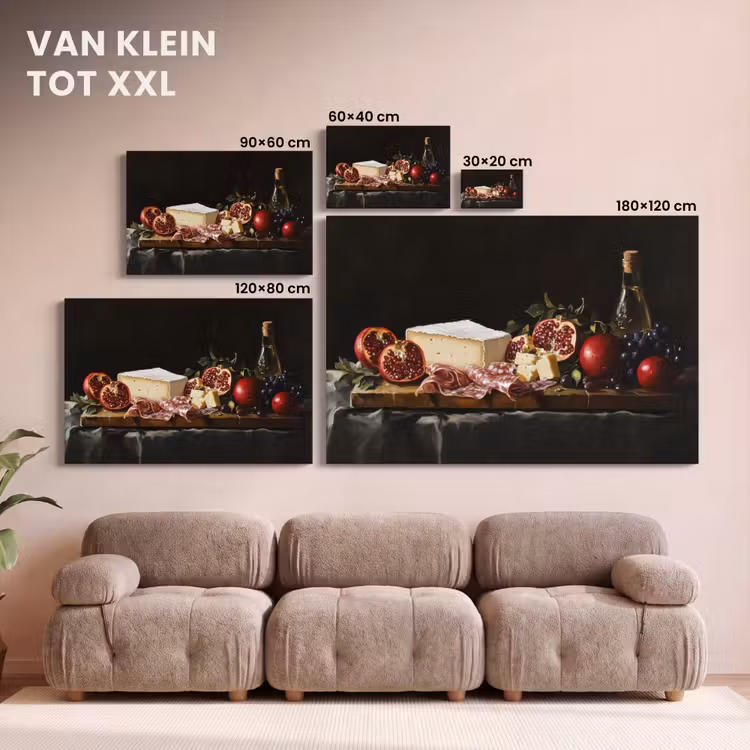 Canvas schilderij - Stilleven - Vintage - Borrelplank — 8