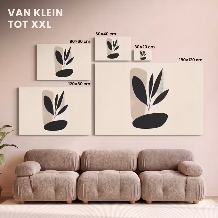 Canvas schilderij - Plant - Beige - Japandi — 8