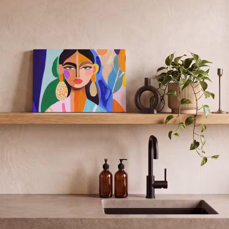 Canvas schilderij - Portret - Vrouw - Modern — 4