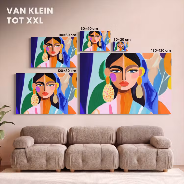 Canvas schilderij - Portret - Vrouw - Modern — 8