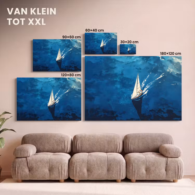 Canvas schilderij - Zeilboot - Water - Abstract - Schaduw — 8