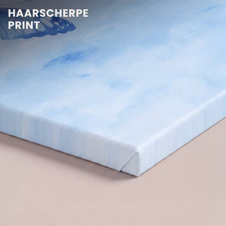 Canvas schilderij - Vlinders - Sierlijk - Blauw — 5