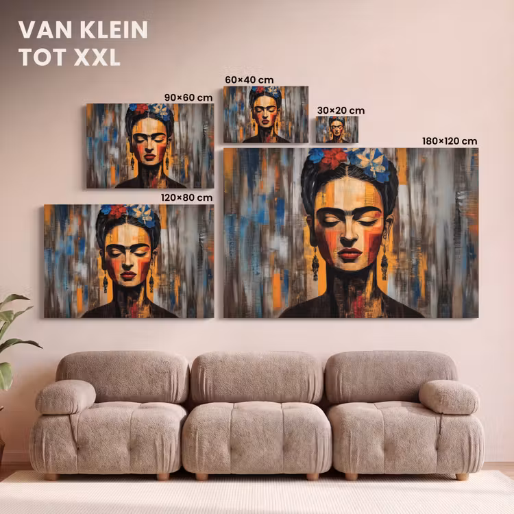 Canvas schilderij - Portret - Vrouw - Bloemen — 8