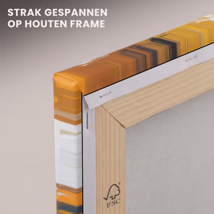 Canvas schilderij - Vrouw - Ogen - Penseelstreken - Geel — 7