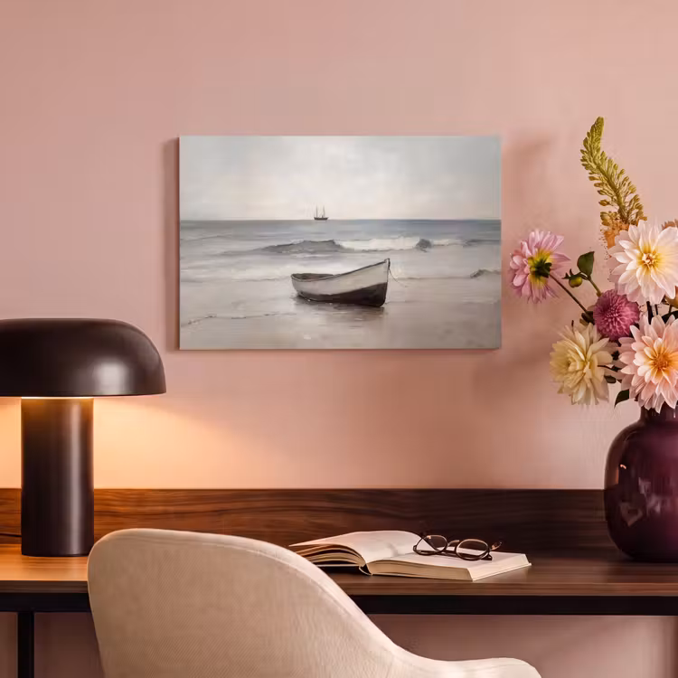Canvas schilderij - Roeiboot - Zee - Horizon — 6