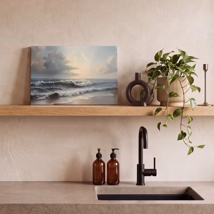 Canvas schilderij - Strand - Zee - Zonsondergang — 4