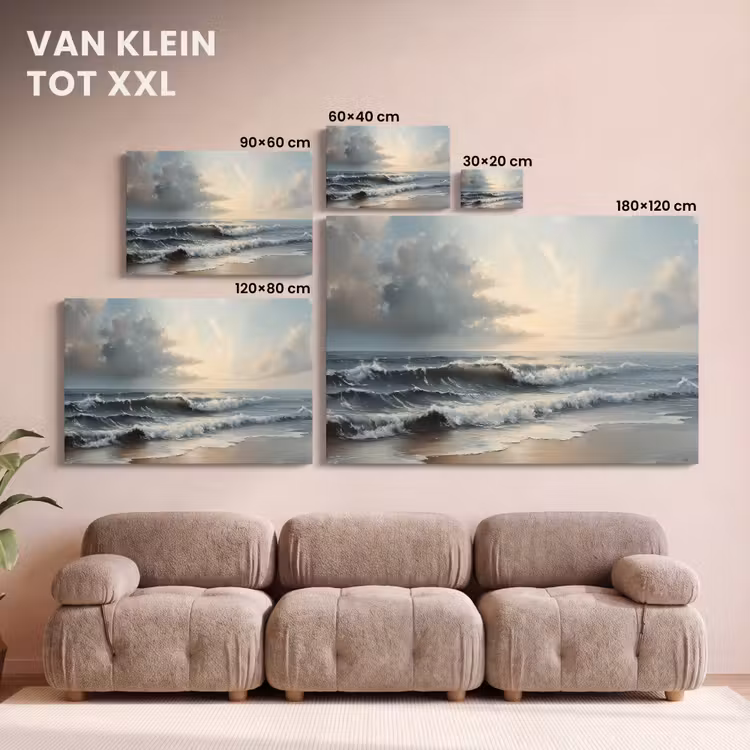 Canvas schilderij - Strand - Zee - Zonsondergang — 8