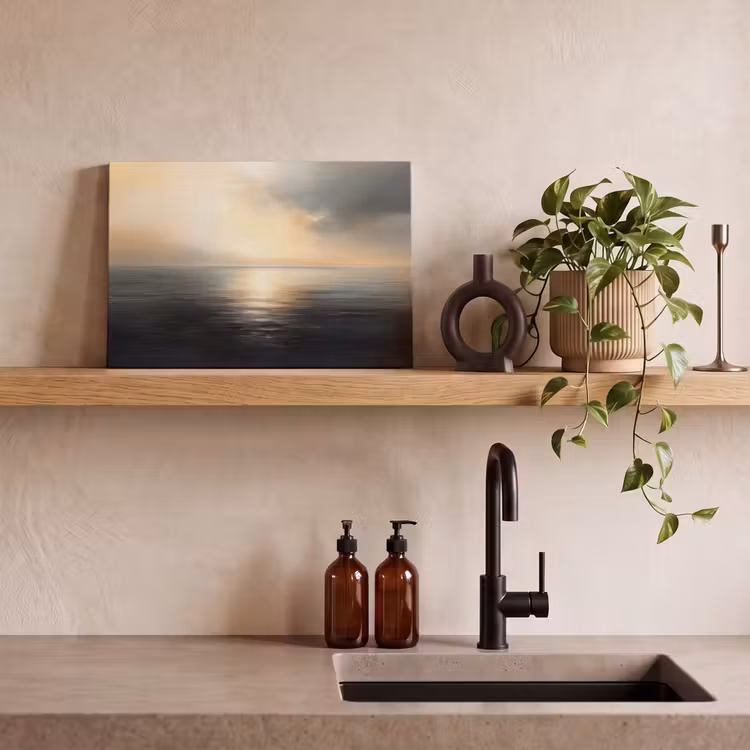 Canvas schilderij - Zon - Horizon - Zee — 4