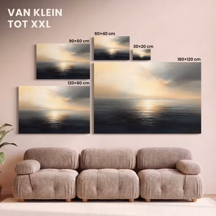 Canvas schilderij - Zon - Horizon - Zee — 8