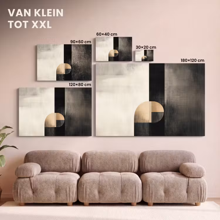 Canvas schilderij - Vormen - Modern - Zwart — 8