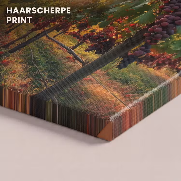 Canvas schilderij - Wijngaard - Druiven - Zonsondergang — 5
