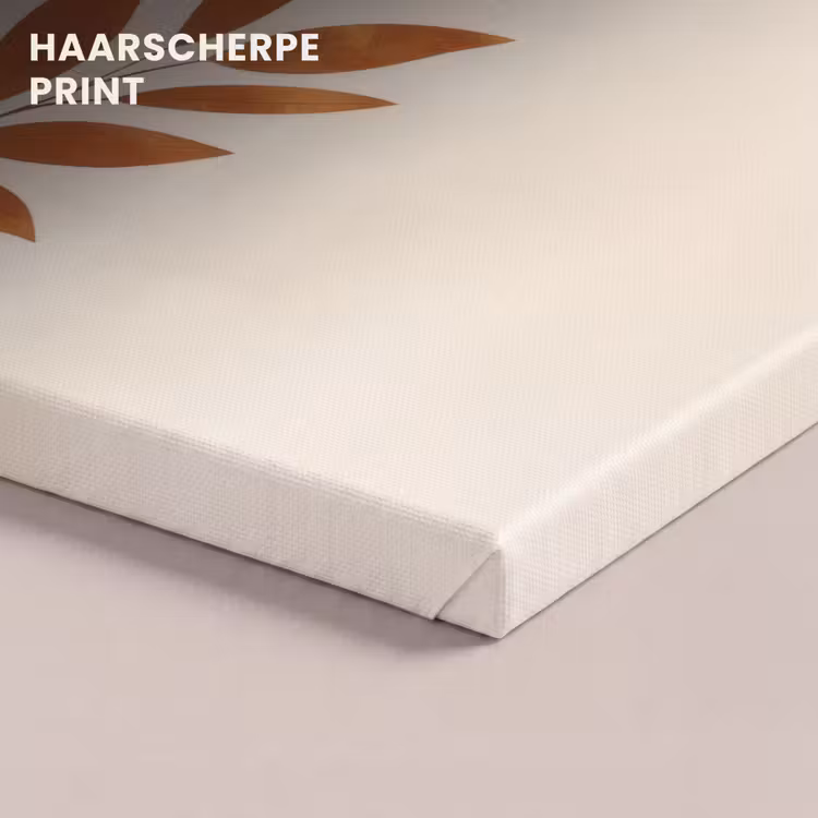 Canvas schilderij - Vormen - Rond - Bladeren - Beige — 5