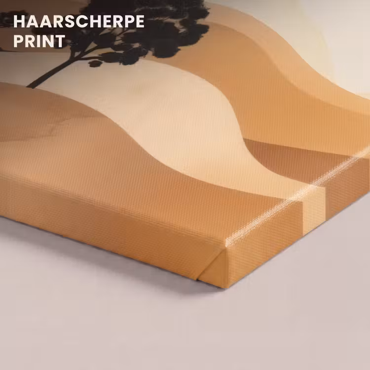 Canvas schilderij - Zon - Heuvels - Boom - Abstract — 5