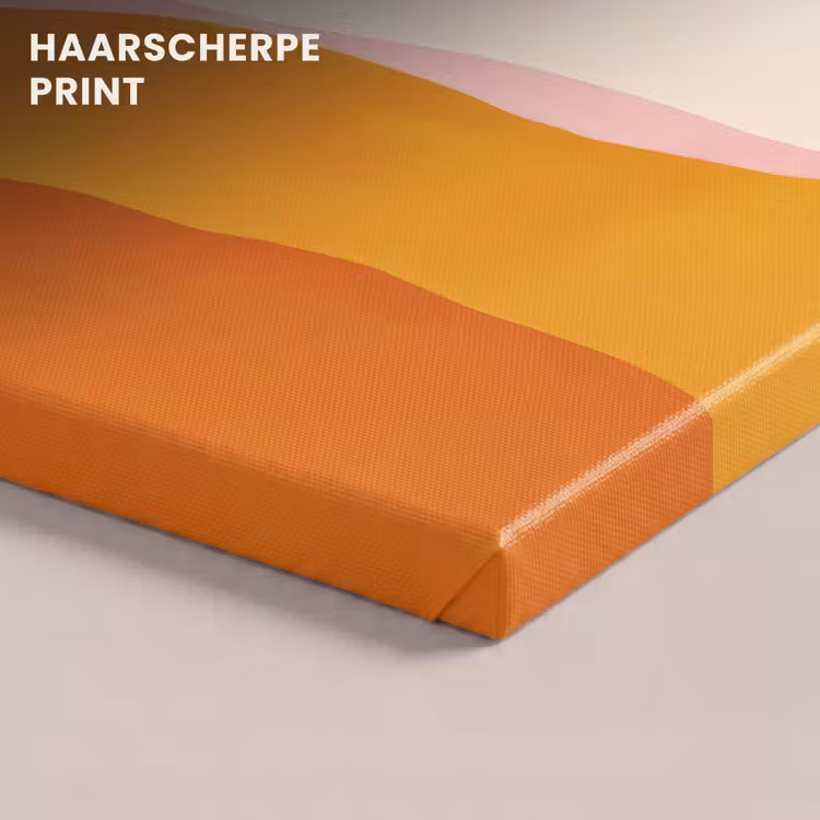 Canvas schilderij - Zon - Heuvels - Abstract - Roze — 5