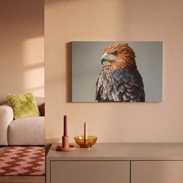 Canvas schilderij - Vogel - Realistisch - Veren - Bruin — 2