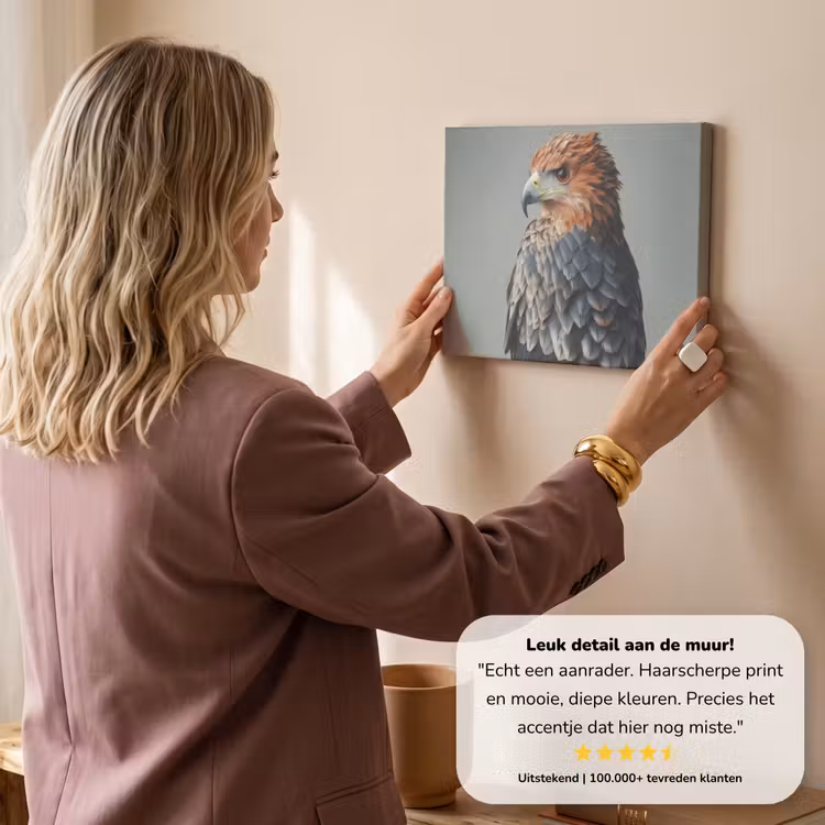 Canvas schilderij - Vogel - Realistisch - Veren - Bruin — 3