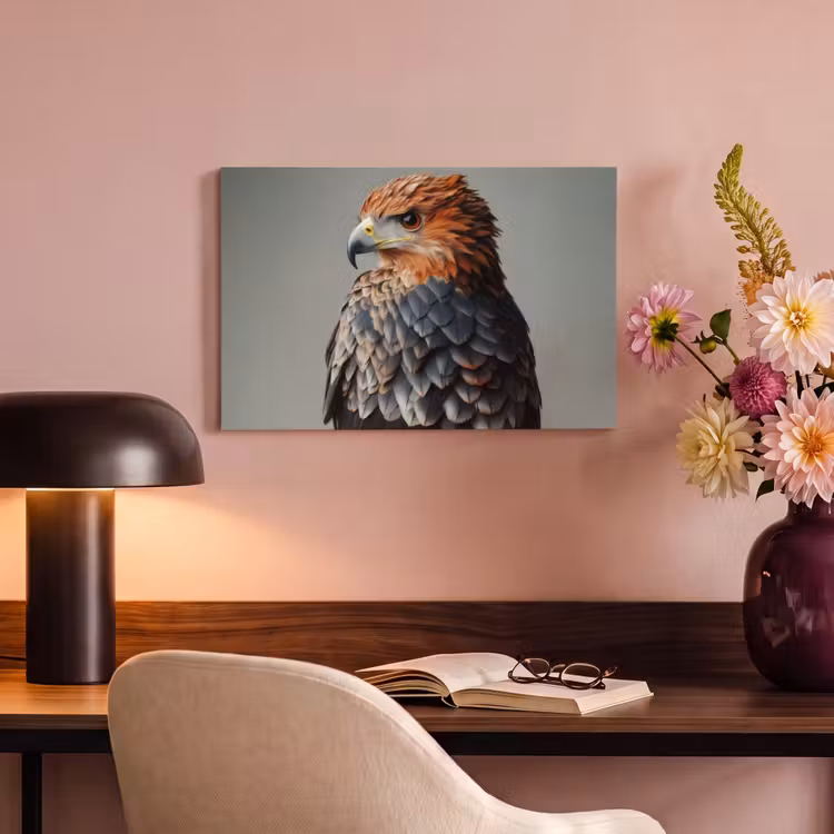Canvas schilderij - Vogel - Realistisch - Veren - Bruin — 6