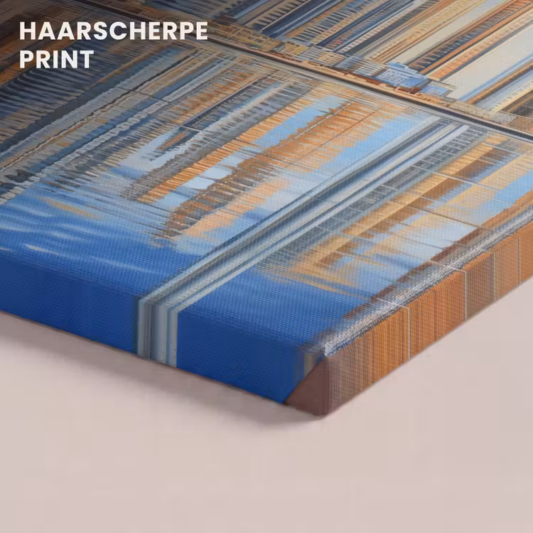 Canvas schilderij - Skyline - Wolkenkrabbers - Water - Blauw — 5