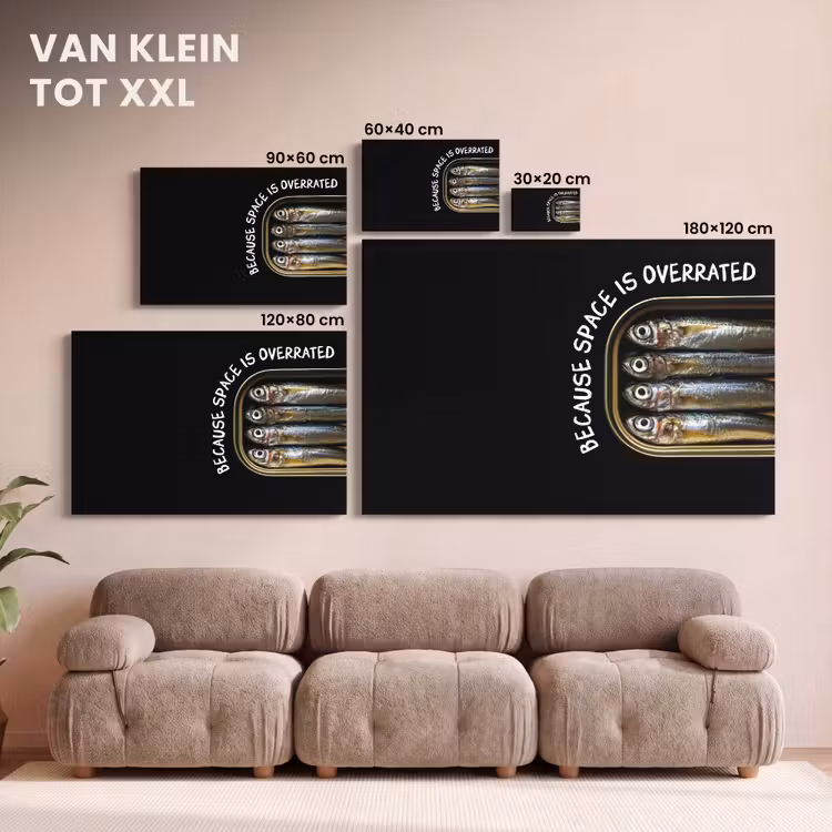 Canvas schilderij - Sardines - Tekst - Vis - Blik — 8
