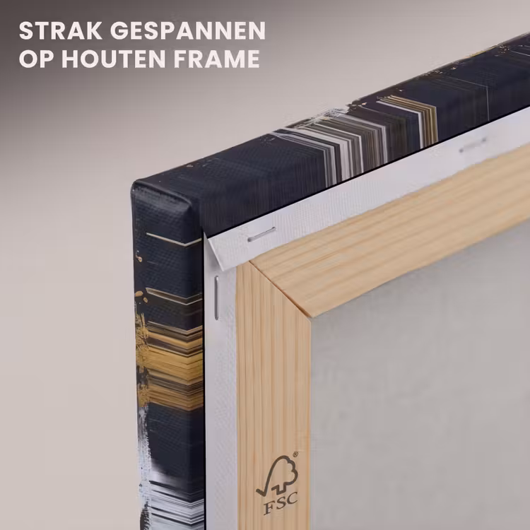 Canvas schilderij - Tijger - Verfspatten - Goud — 7
