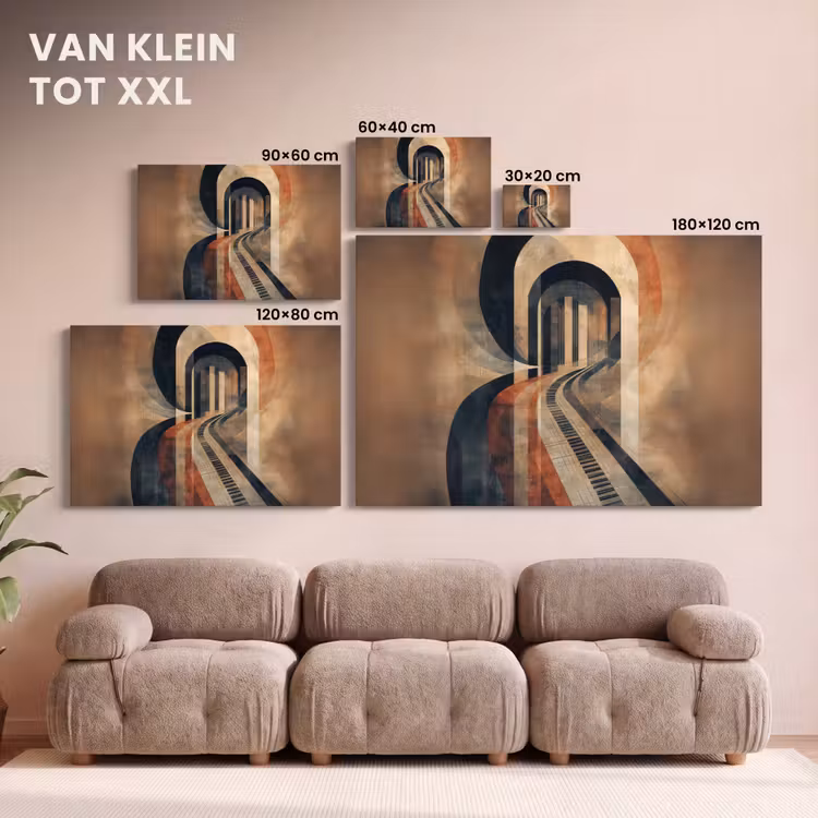 Canvas schilderij - Piano - Toetsen - Abstract — 8