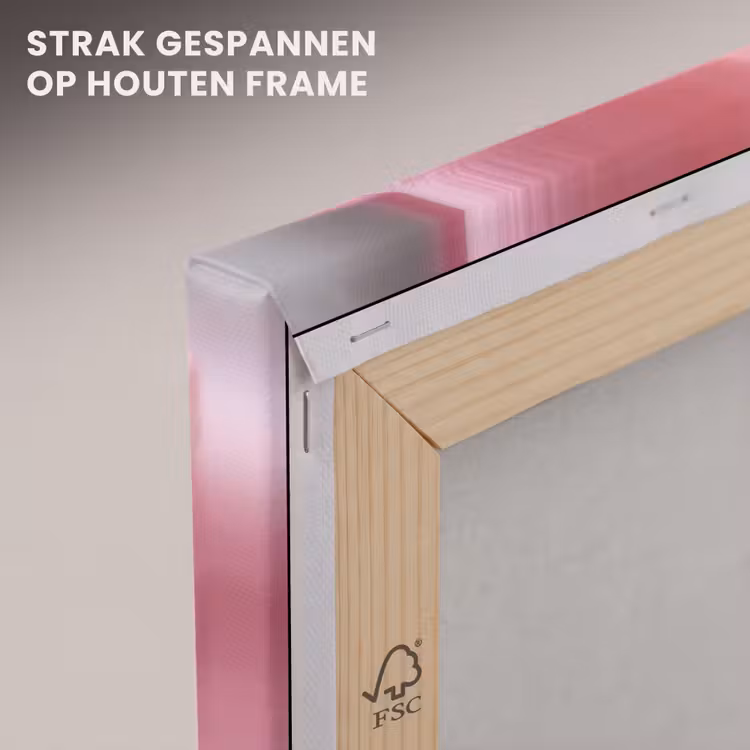 Canvas schilderij - Roze - Roos - Romantisch — 7